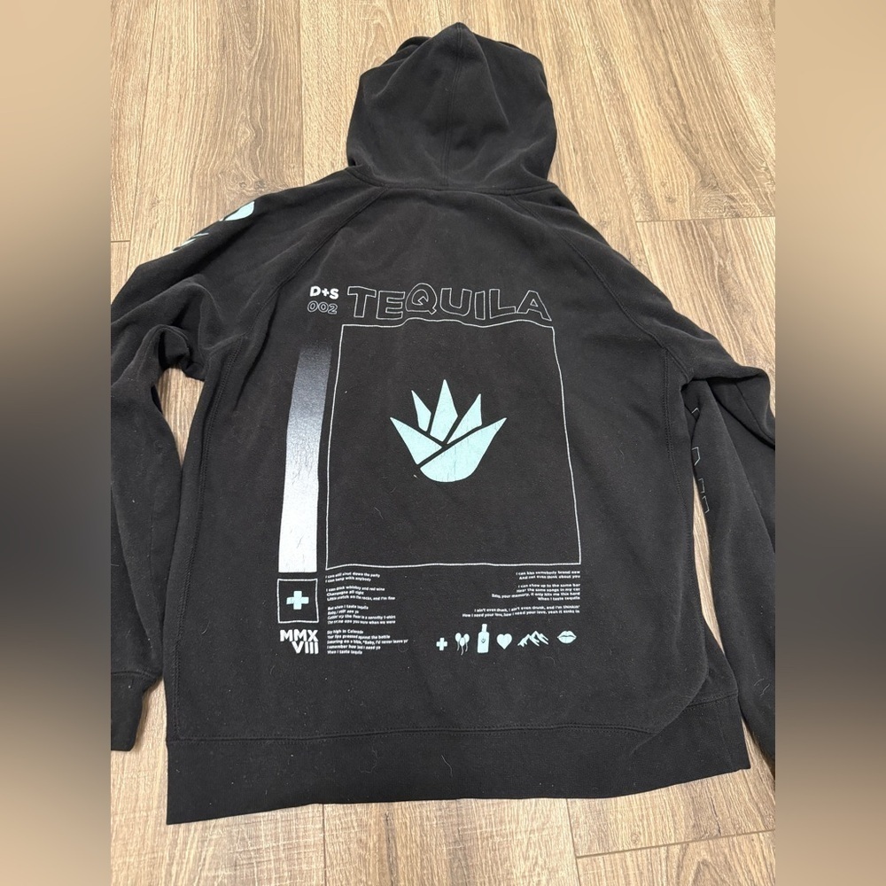 Dan & Shay Tequila Concert Zip Up Black Hoodie Size M